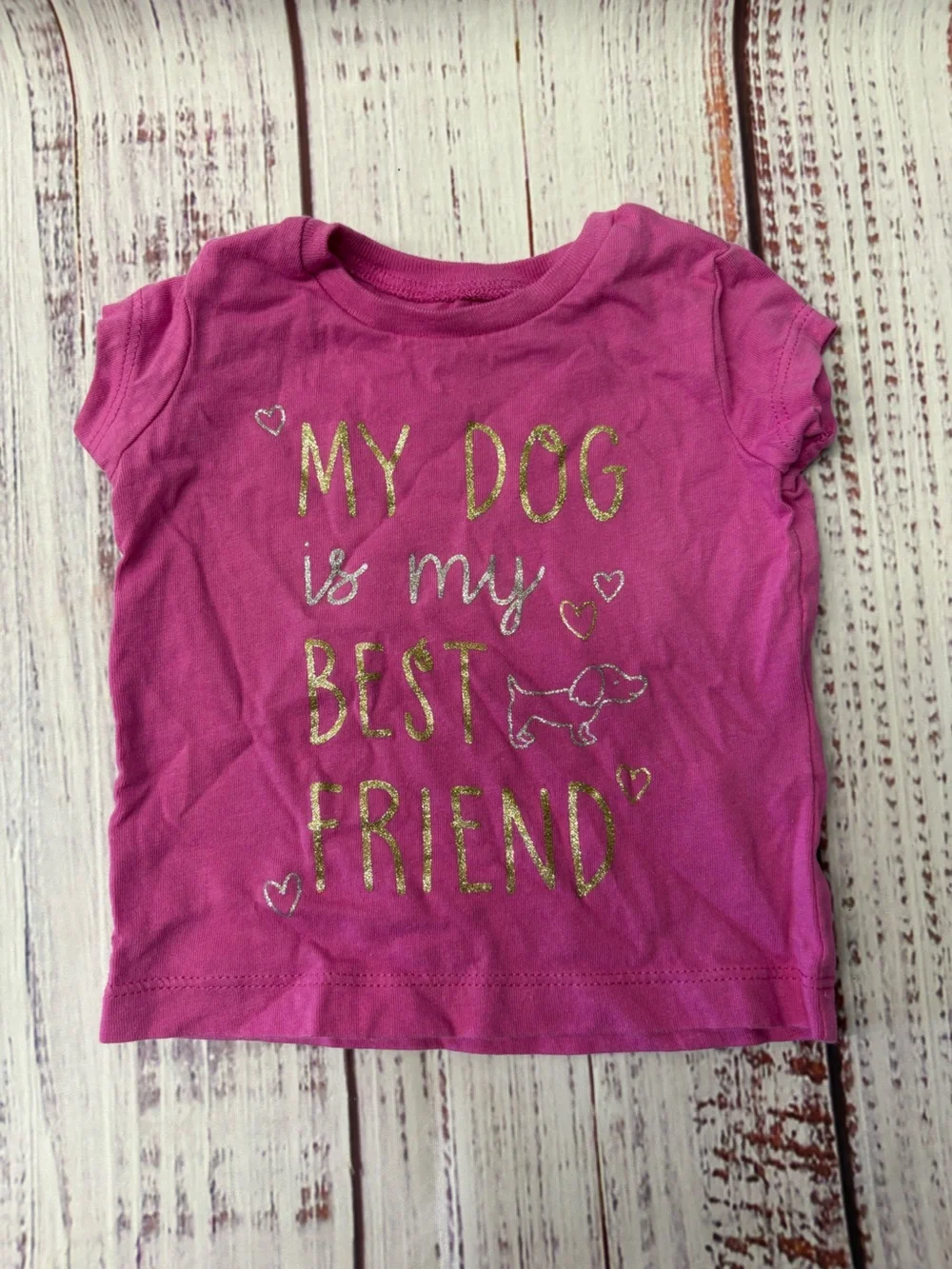 Carter's Hot Pink 'My Dog Is My Best Friend' Graphic Tee